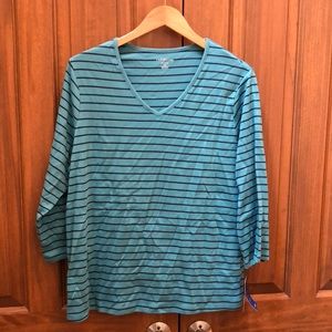 Croft & Barrow teal Pima cotton tee size 1X new